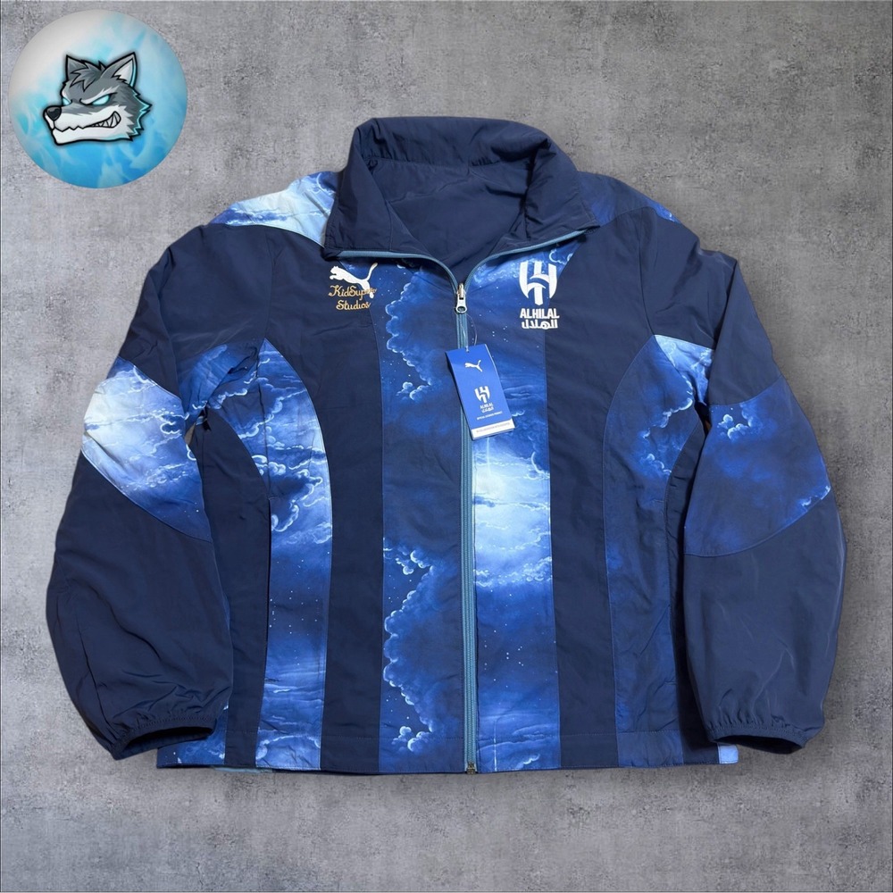 Puma KidSuper x Al-Hilal SFC Reversible Jacket Mens Small 606845 20 Blue